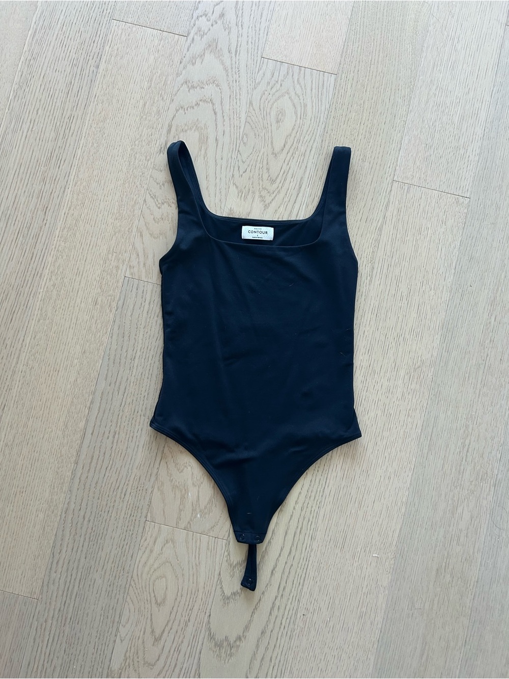 Aritzia Black Scoop-Neck Bodysuit